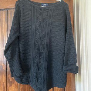 CHAPS Black Knit Sweater / Pullover | Size XL